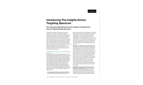 Forrester Report: Introducing the insights-driven targeting spectrum